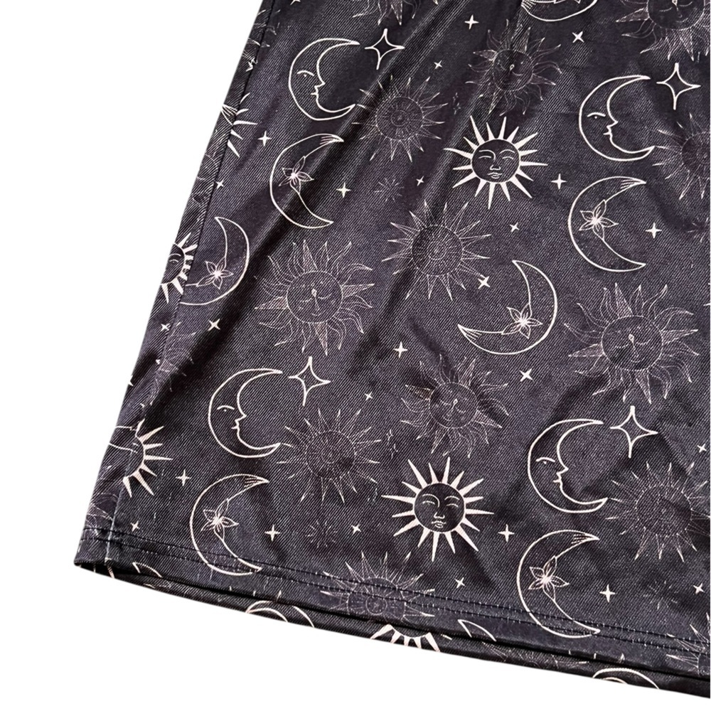 Urban Outfitters black & white celestial stars and moons mini dress - Picture 8 of 12
